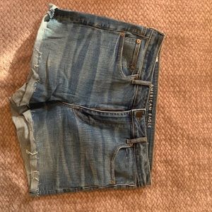 American eagle high rise denim stretch shorts